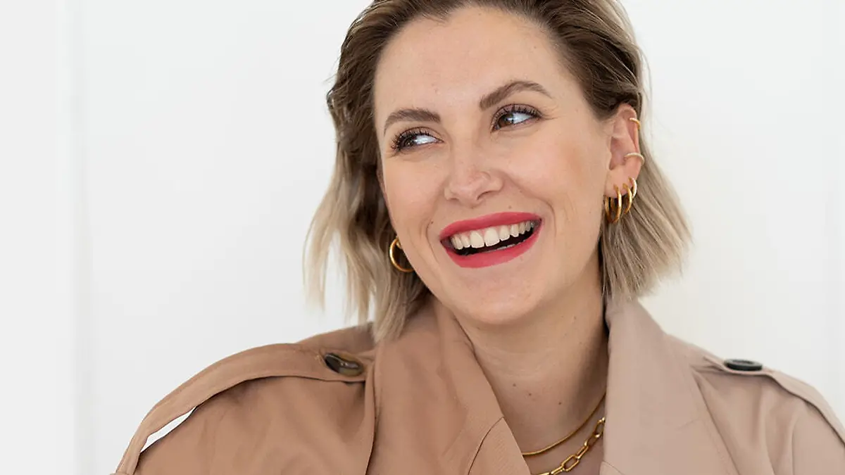 Franzi König bei einem Fotoshooting.