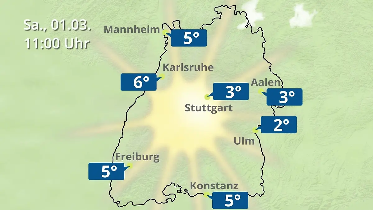 Regen- und Wolkenfilm für Stuttgart, Mannheim und Karlsruhe: Baden ...