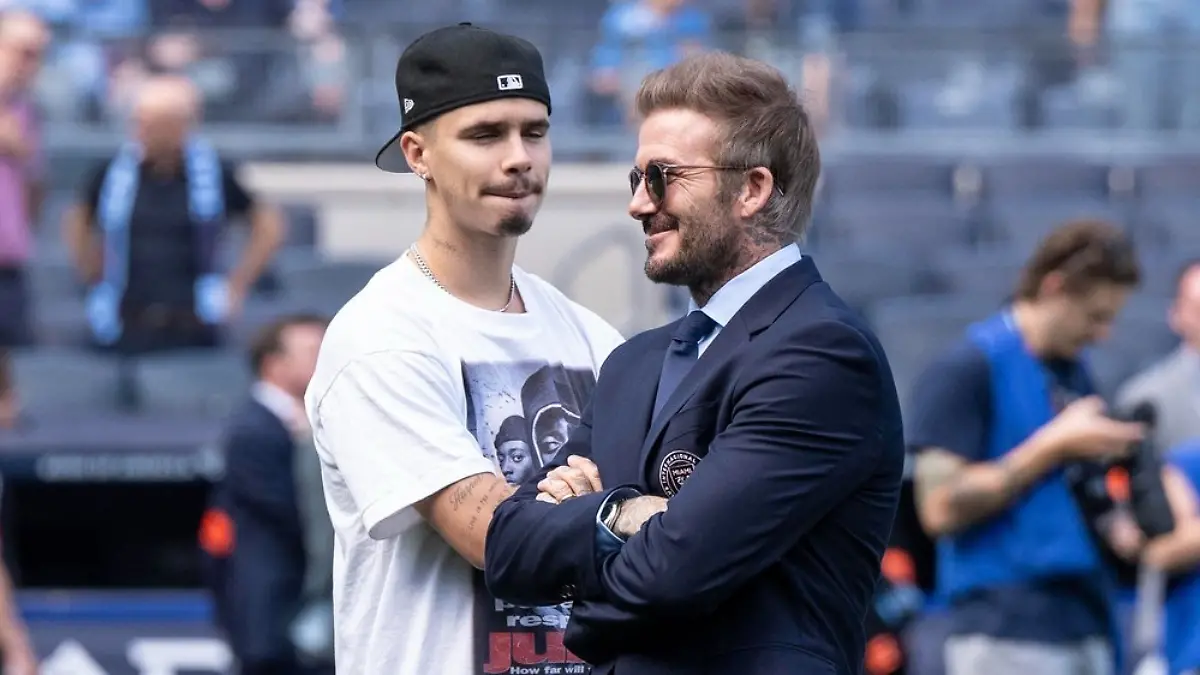 Vater und Sohn: David Beckham und Romeo Beckham