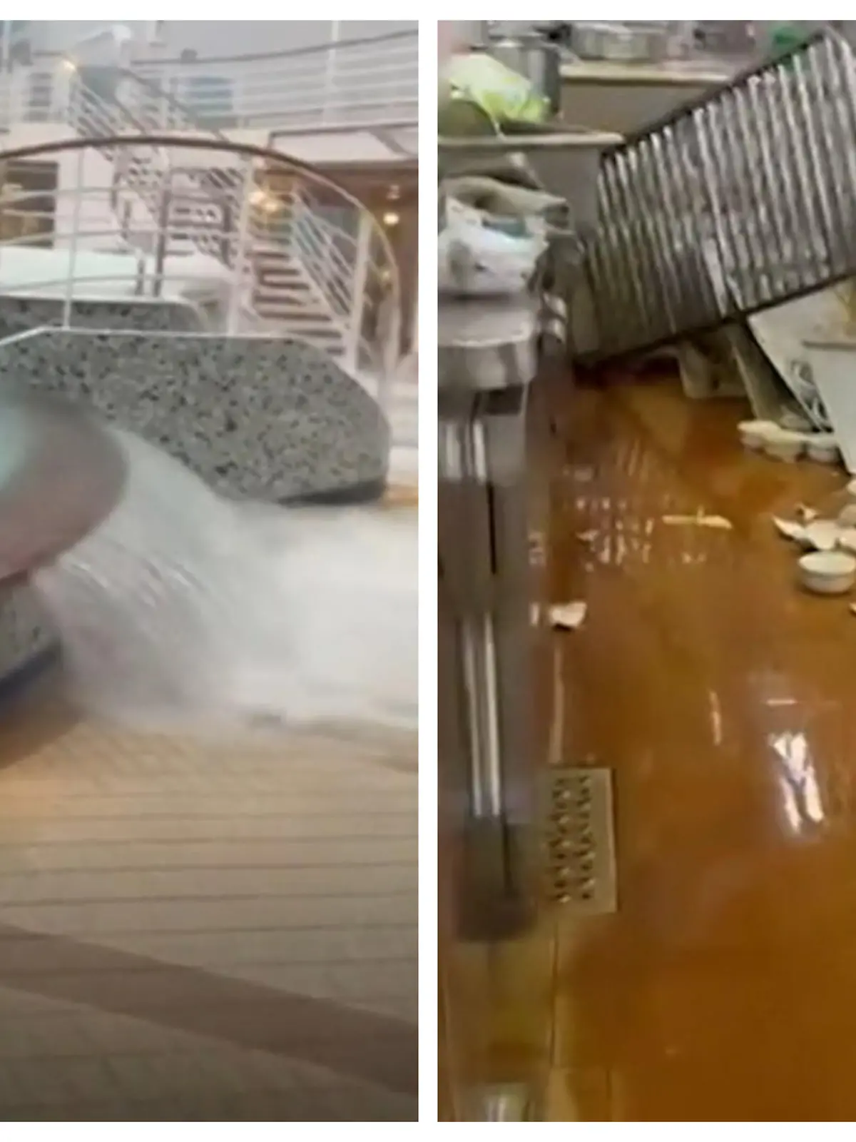 Bild zu: "140km/h Windböe bringt Kreuzfahrtschiff in Schieflage - Videos zeigen das Chaos"