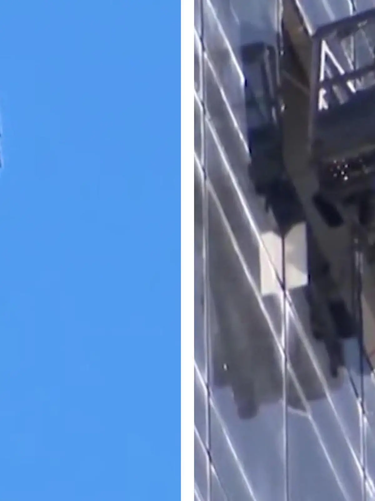 Drama in der Höhe! Wind schleudert Fensterputzer immer wieder gegen Wolkenkratzer 