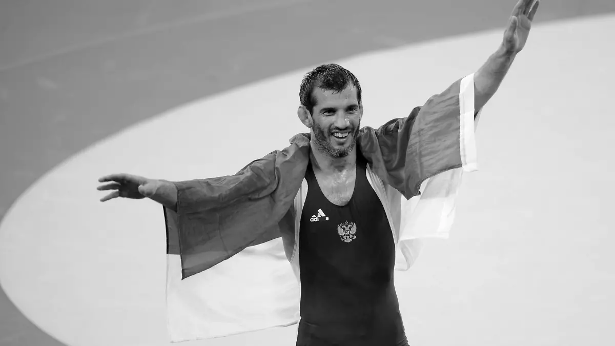 Ringer Buvaysa Saytiev (Russland), Olympiasieger 2008 in der Klasse bis 74kg, bei den Olympischen Spielen 2008 in Peking