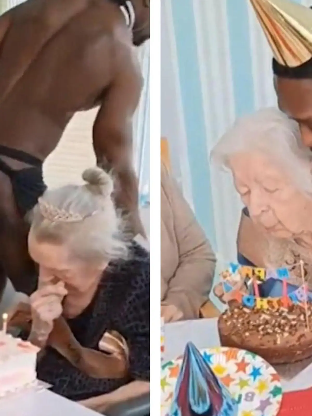 Bild zu: "Heißer als die Kerzen! Oma bekommt Stripper zum 100. Geburtstag"