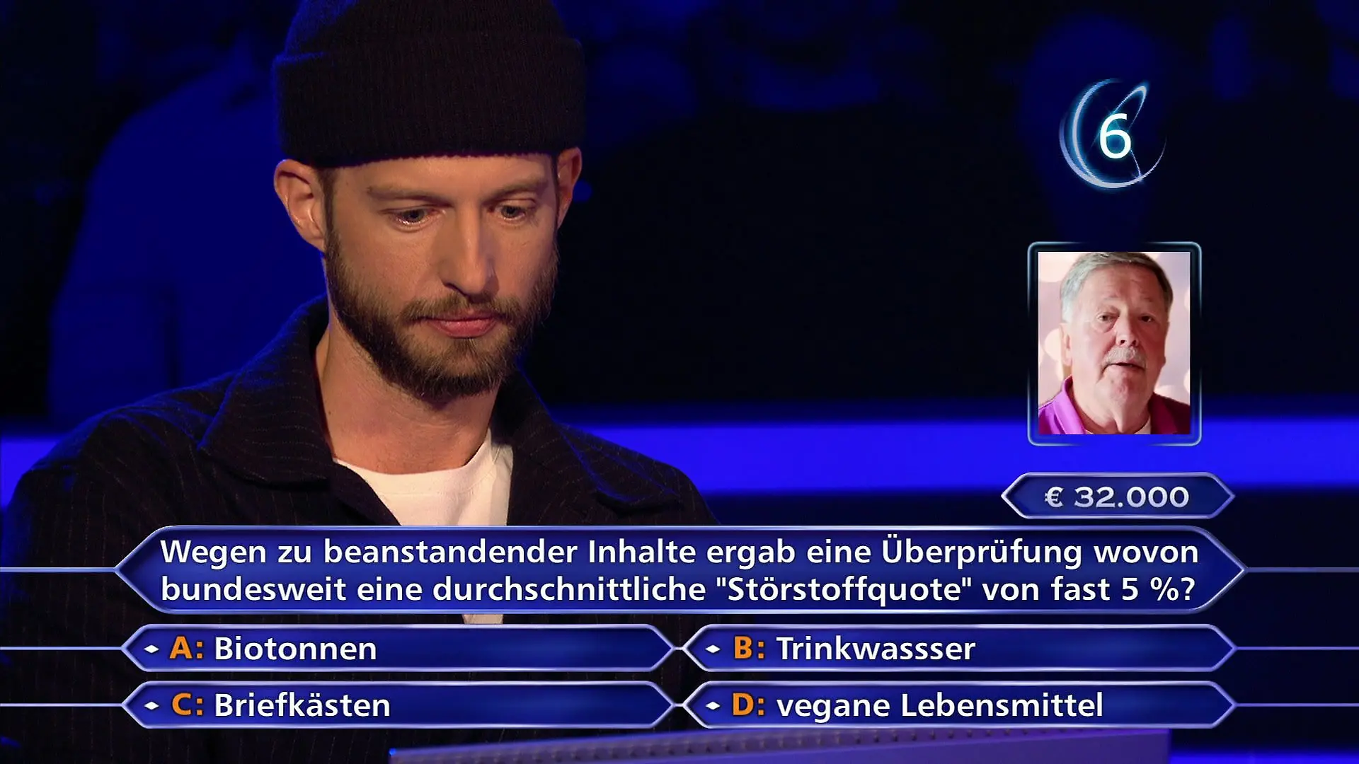 WWM-Kandidat Justus Will in der Sendung am 10. März.