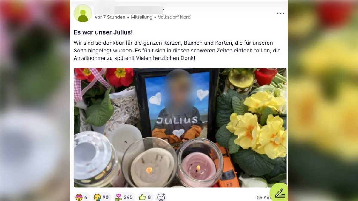 Die Mutter des getöteten Jungen meldet sich bei nebenan.de