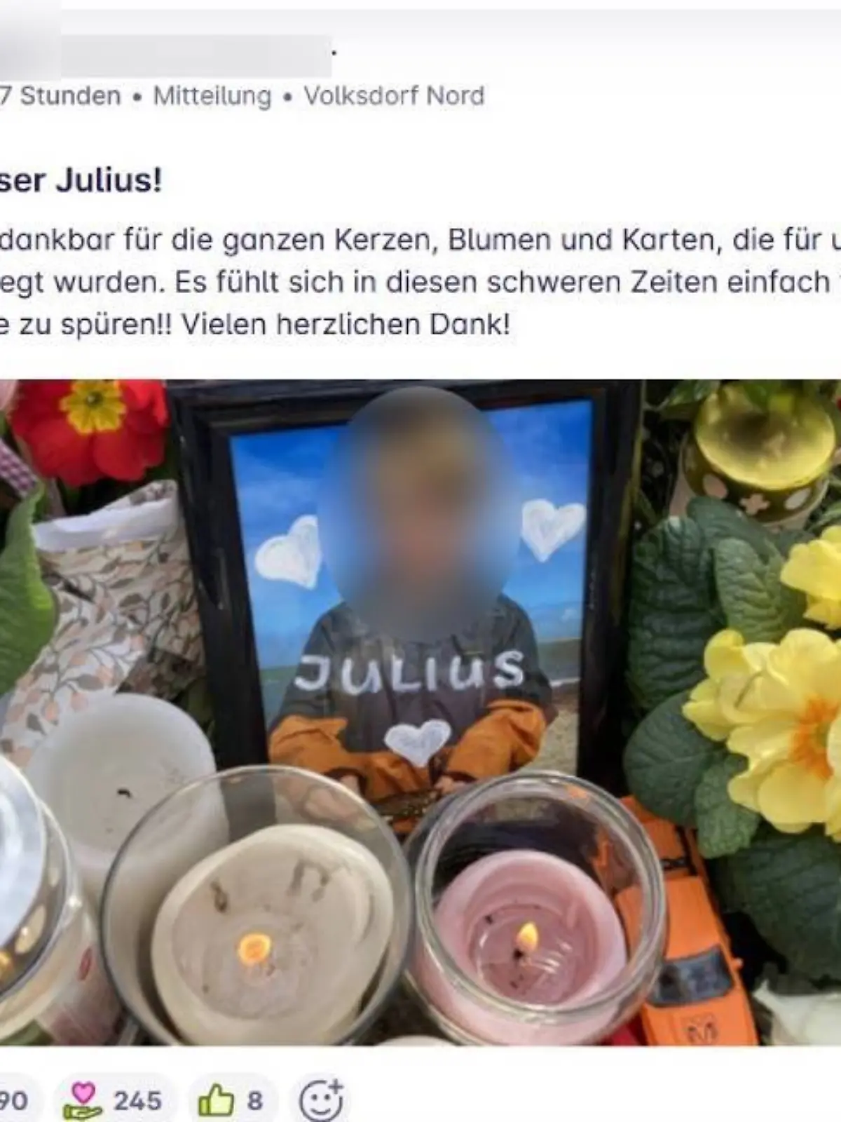 Die Mutter des getöteten Jungen meldet sich bei nebenan.de