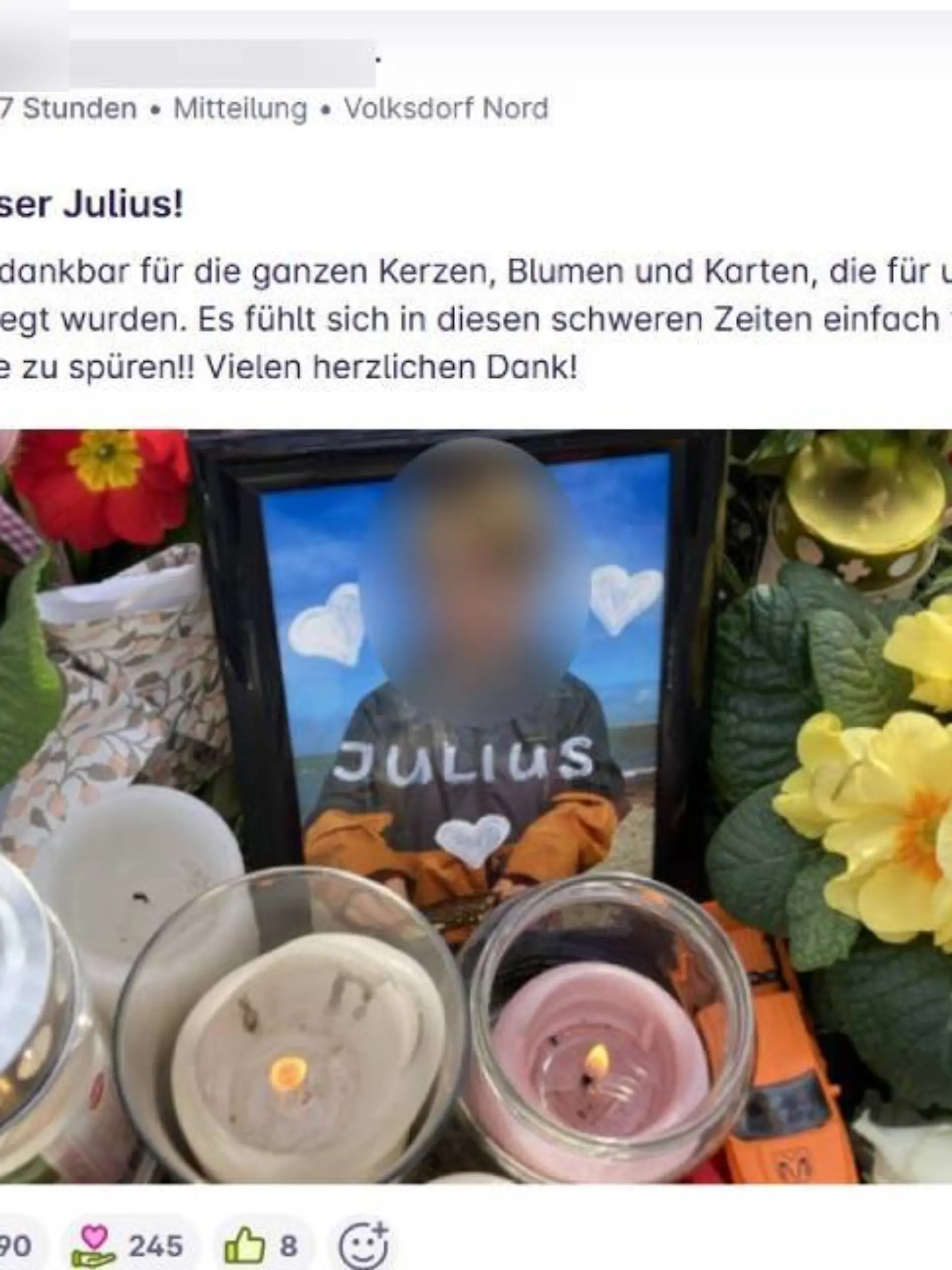 Die Mutter des getöteten Jungen meldet sich bei nebenan.de
