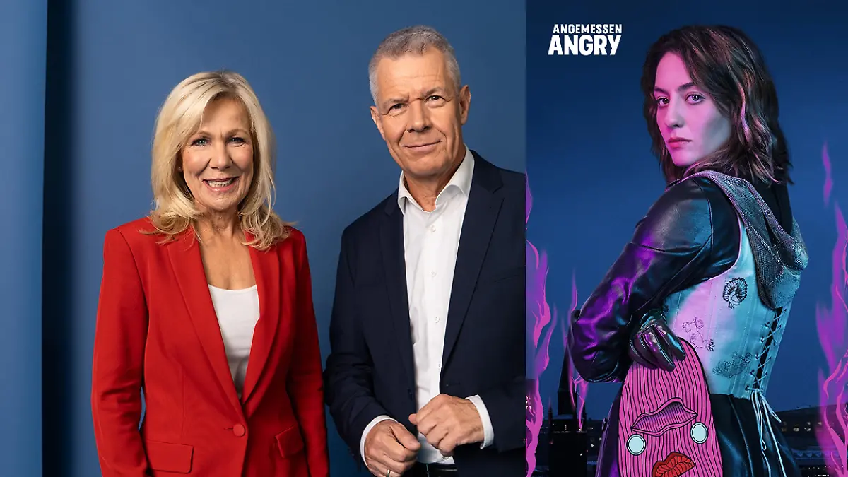 Collage Peter Kloeppel und Ulrike von der Groeben/„Angemessen Angry”