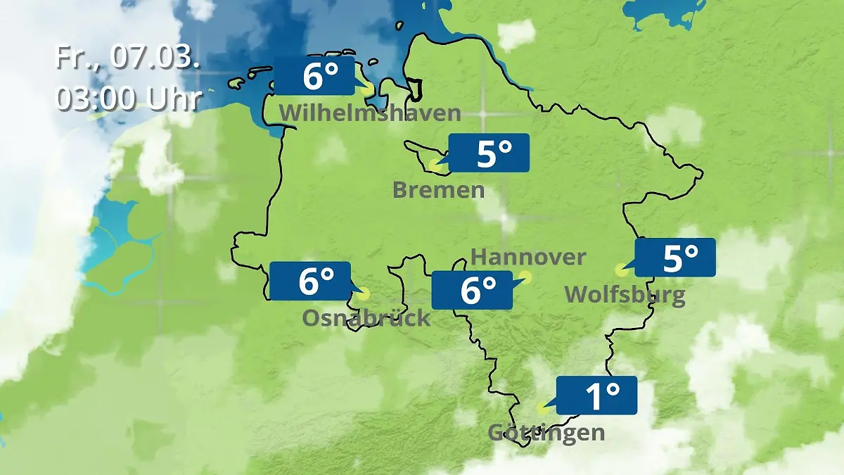 Wie Wird Das Wetter In Dänemark Nächste Woche Regen- und Wolkenfilm für Hannover, Osnabrück und Wolfsburg: Bremen und