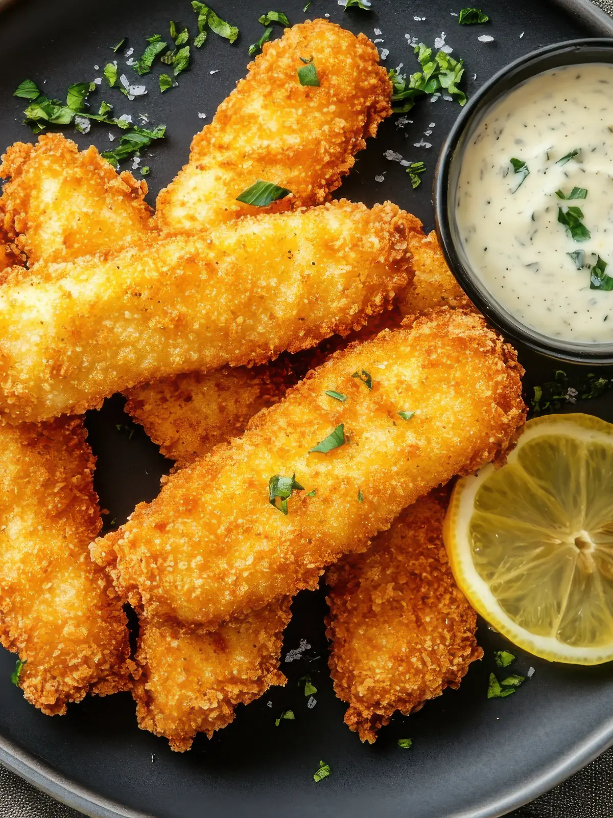 Fischstäbchen auf Teller