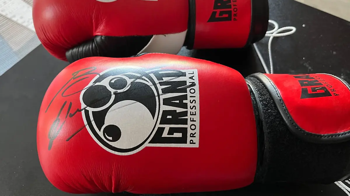 Diese Klitschko-Boxhandschuhe gingen für mehrere Tausend Euro weg.