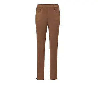 Stoffhose Bi-elastische Hose in superweichem Veloursleder-Look