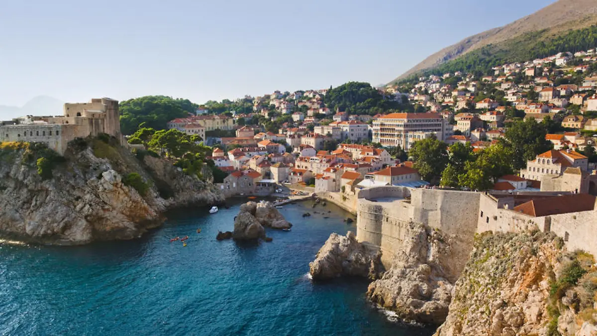 Town Dubrovnik in Croatia - architecture background
