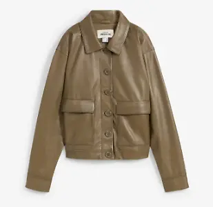 Lammnappa-Lederblouson in Wallnussbraun