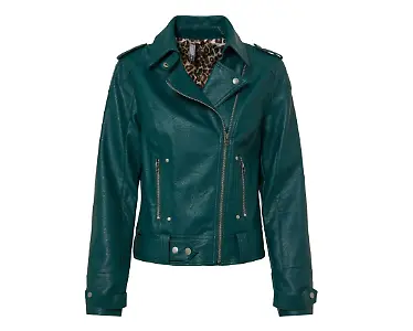 Bikerjacke in Tiefgrün