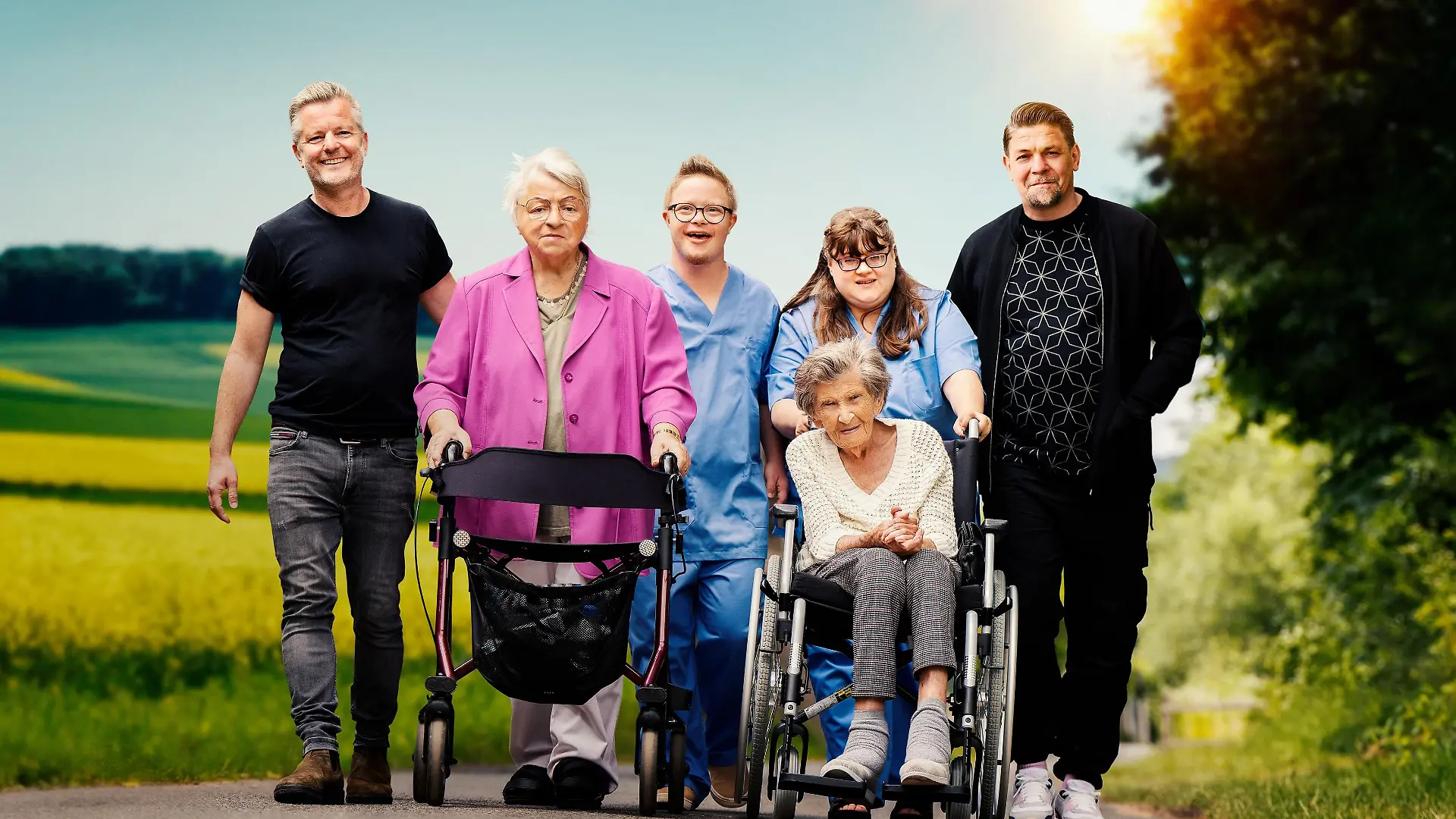V.l.: André Dietz, Marianne Morbach, Louis, Sarah, Ilse Lang und Tim Mälzer