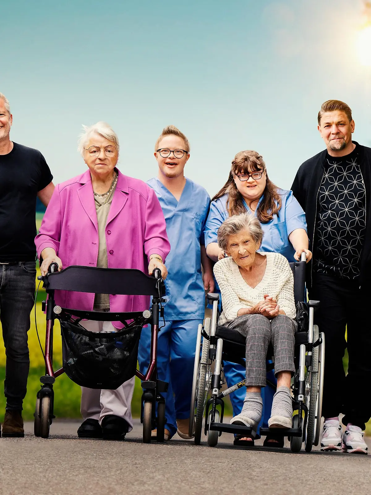 V.l.: André Dietz, Marianne Morbach, Louis, Sarah, Ilse Lang und Tim Mälzer