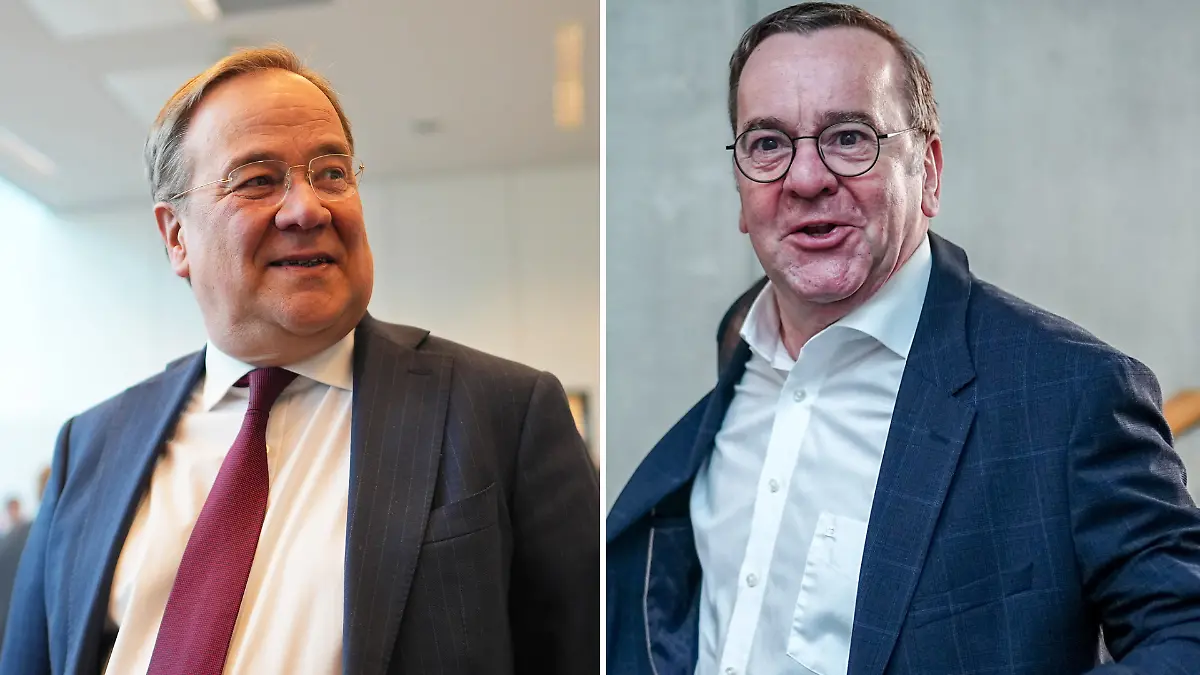 Armin Laschet (CDU, links) und Verteidigungsminister Boris Pistorius (SPD) werden regelmäßig verwechselt.
