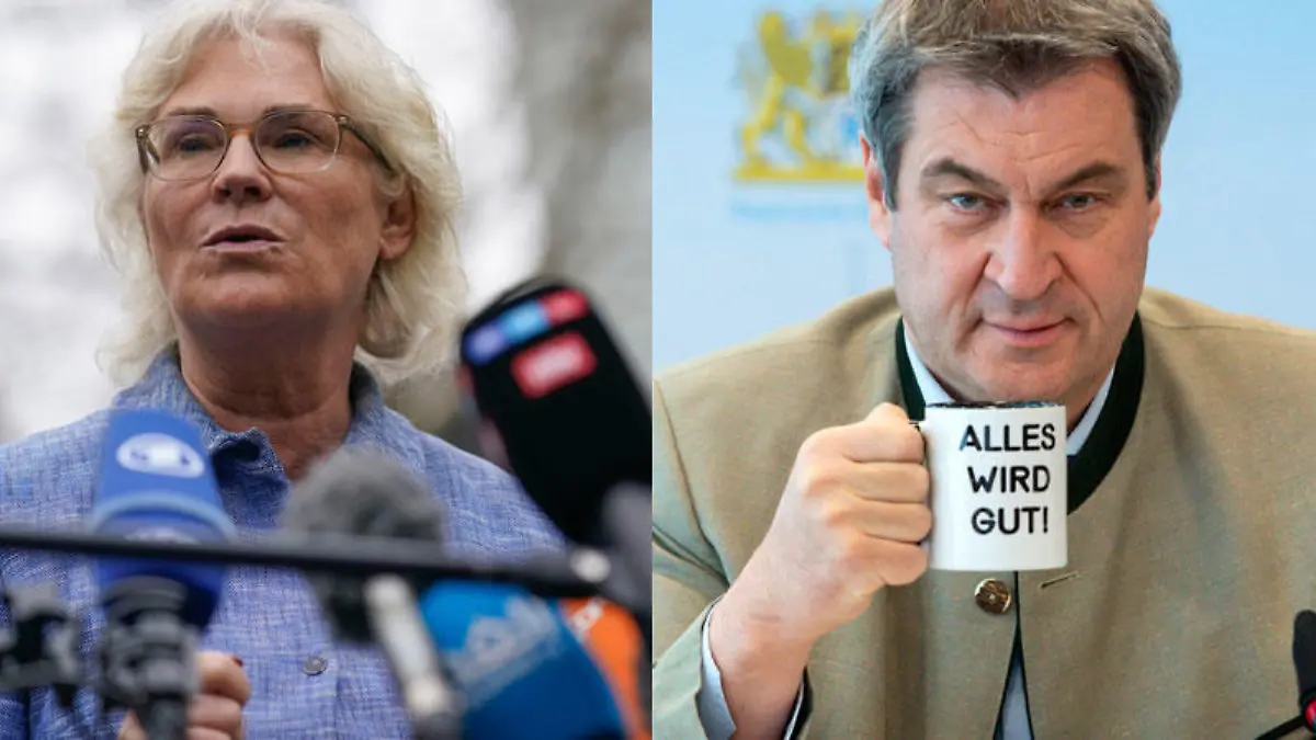 CSU-Chef Markus Söder fordert die Entlassung von Bundesverteidigungsministerin Christine Lambrecht.