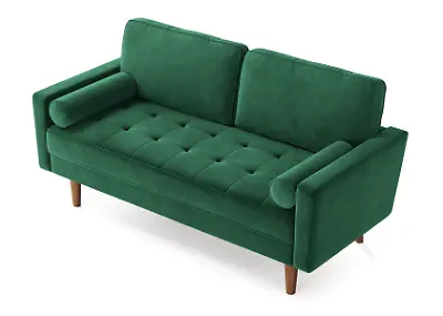 Kleines Loveseat Sofa mit zwei Wurfkissen