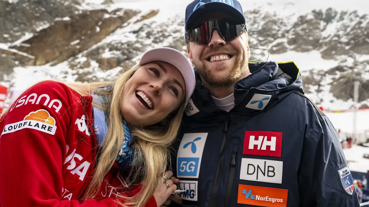 Die US-Amerikanerin Mikaela Shiffrin (links) und der Norweger Aleksander Aamodt Kilde (rechts)