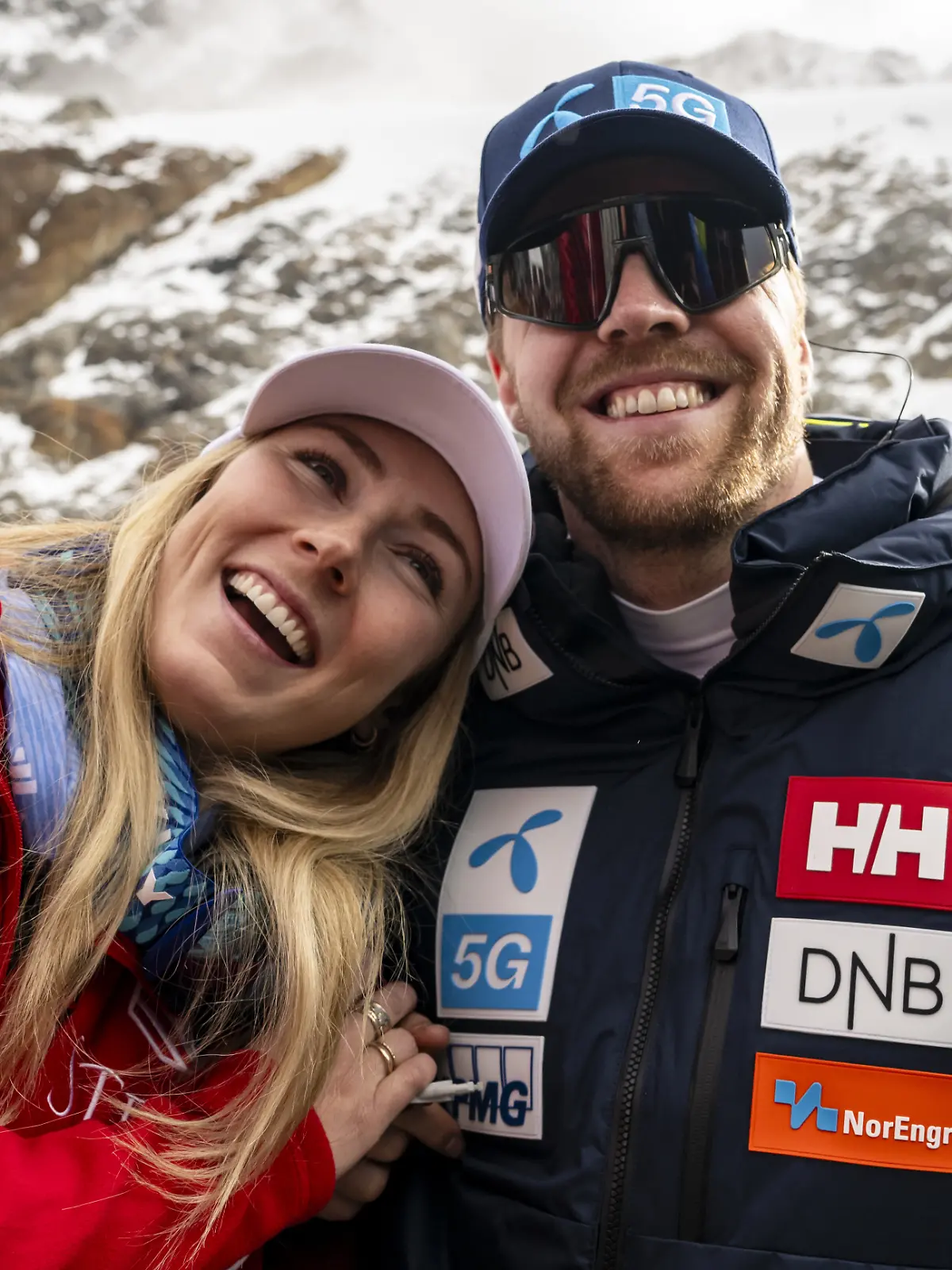 Die US-Amerikanerin Mikaela Shiffrin (links) und der Norweger Aleksander Aamodt Kilde (rechts) 