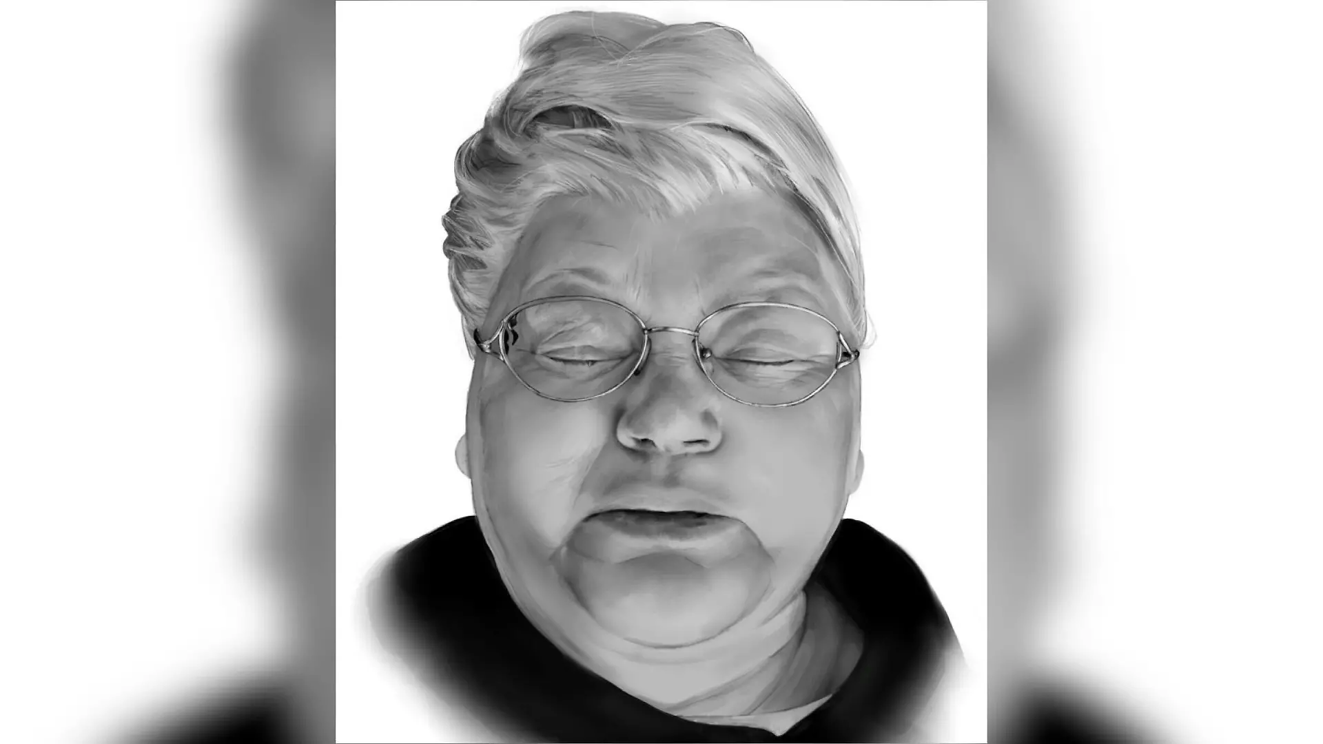 Polizei zeichnet ihr Gesicht nach.