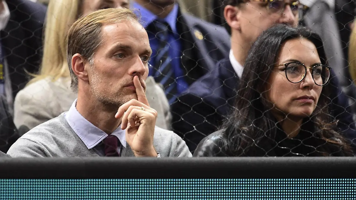 Thomas Tuchel - entraineur PSG et sa femme Sissi CELEBRITES : Finale Rolex Paris Masters - Paris - 04/11/2018 JBAutissier/Panoramic PUBLICATIONxNOTxINxFRAxITAxBEL