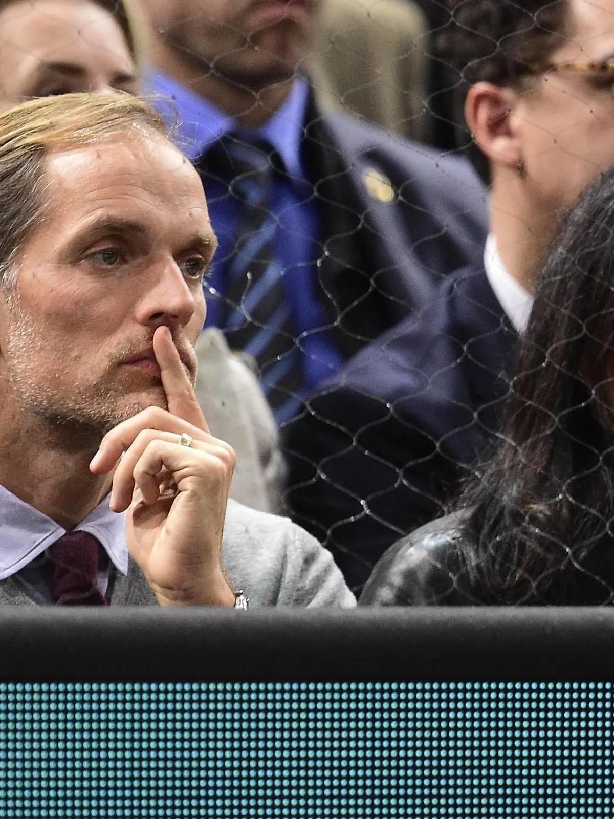 Thomas Tuchel - entraineur PSG et sa femme Sissi CELEBRITES : Finale Rolex Paris Masters - Paris - 04/11/2018 JBAutissier/Panoramic PUBLICATIONxNOTxINxFRAxITAxBEL  