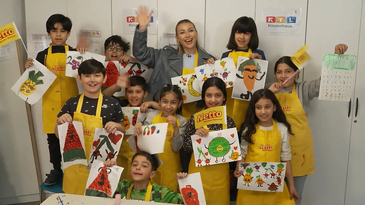 Netto-Spendentasche 2025: Malaktion im RTL Kinderhaus Köln Anna-Carina Woitschack
