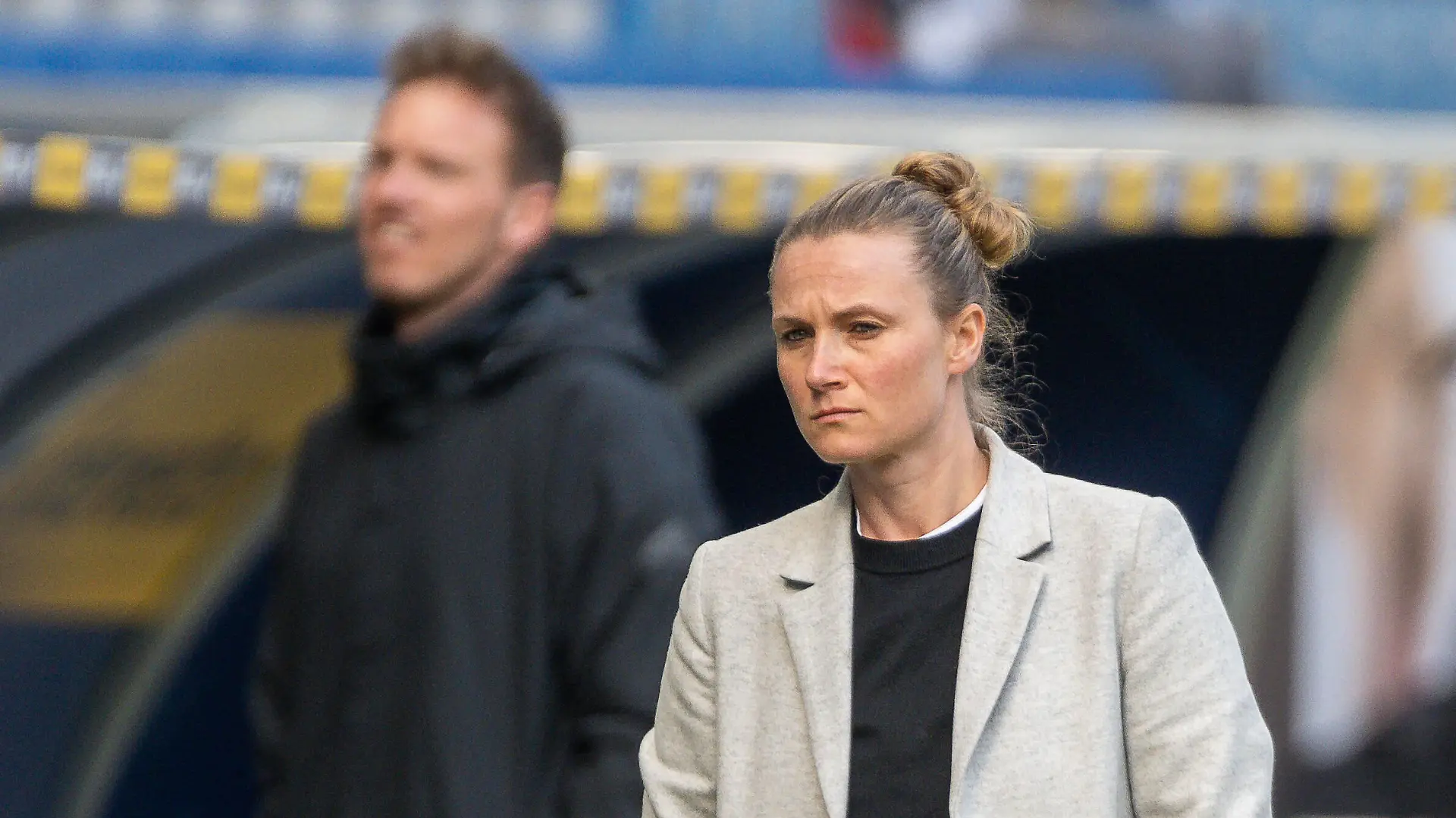Kathleen Krüger Team-Managerin, FC Bayern, Julian Nagelsmann FC Bayern Muenchen, Chef-Trainer,, GER, TSG 1899 Hoffenheim vs. FC Bayern Muenchen, Fussball, Bundesliga, 26. Spieltag, Spielzeit 2021/2022, 12.03.2022, DFB/DFL regulations prohibit any use of photographs as image sequences and/or quasi-video., GER, TSG 1899 Hoffenheim vs. FC Bayern Muenchen, Fussball, Bundesliga, 26. Spieltag, Spielzeit 2021/2022, 12.03.2022 Sinsheim *** Kathleen Krüger Team Manager, FC Bayern , Julian Nagelsmann FC Bayern Muenchen, Head Coach ,, GER, TSG 1899 Hoffenheim vs FC Bayern Muenchen, Football, Bundesliga, 26 Spieltag, Spielzeit 2021 2022, 12 03 2022, DFB DFL regulations prohibit any use of photographs as image sequences and or quasi video , GER, TSG 1899 Hoffenheim vs FC Bayern Muenchen, Football, Bundesliga, 26 Spieltag, Spielzeit 2021 2022, 12 03 2022 Sinsheim Copyright: xEibner-Pressefoto/SaschaxWaltherx EP_EER