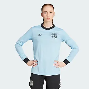 Für Damen: DFB Anniversary Trikot in Hellblau/lange Ärmel