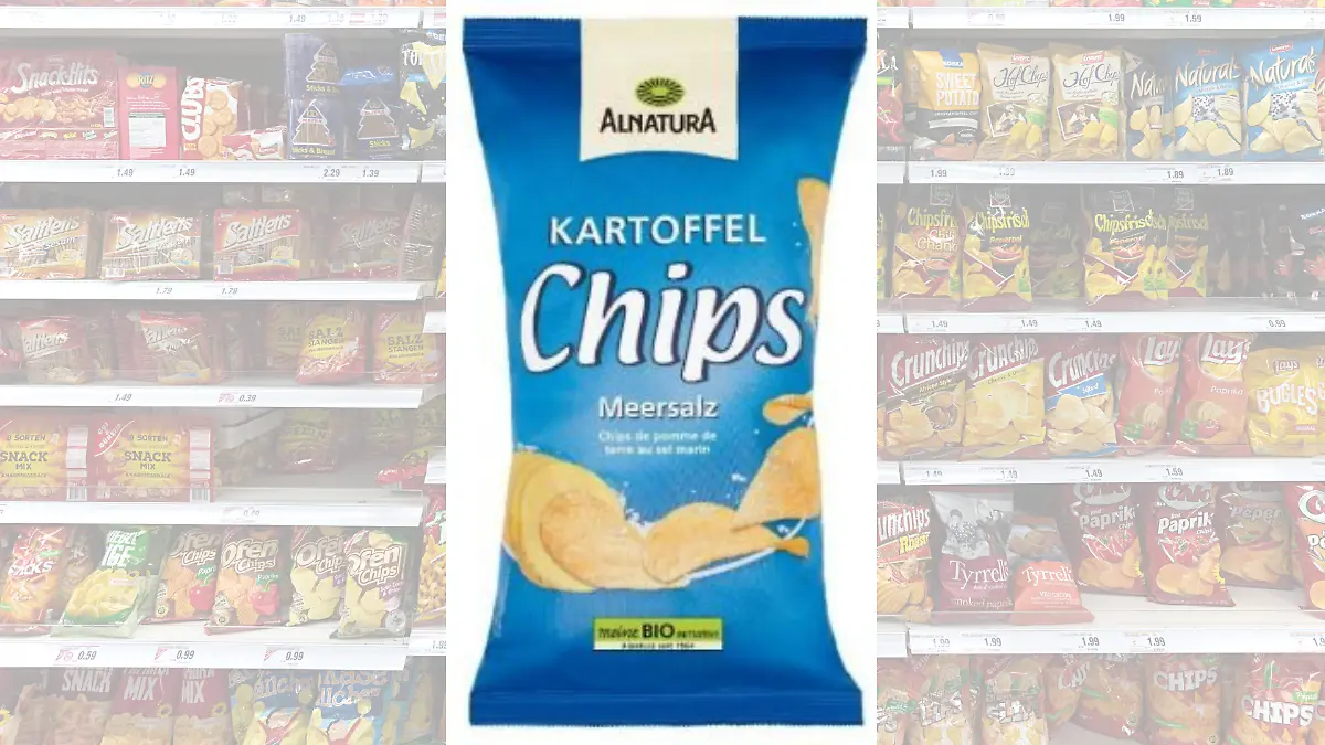 Wegen Holzstückchen in der Packung ruft Alnatura seine Meersalz-Chips zurück. 