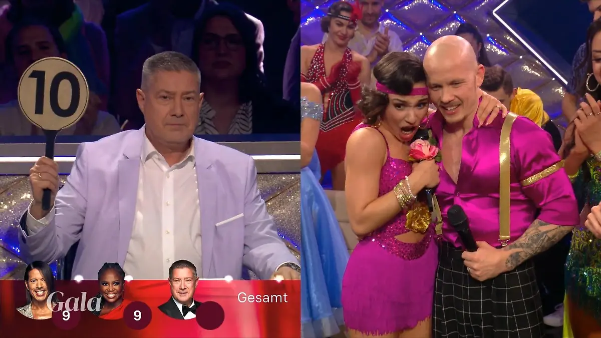 Joachim Llambi zückt für Fabian Hambüchen und Anastasia Maruster seine erste Zehn