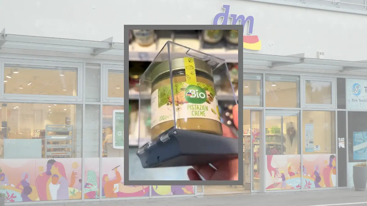 Die Pistaziencreme von dm muss zumindest in einem Markt in der Schweiz besonders geschützt werden.