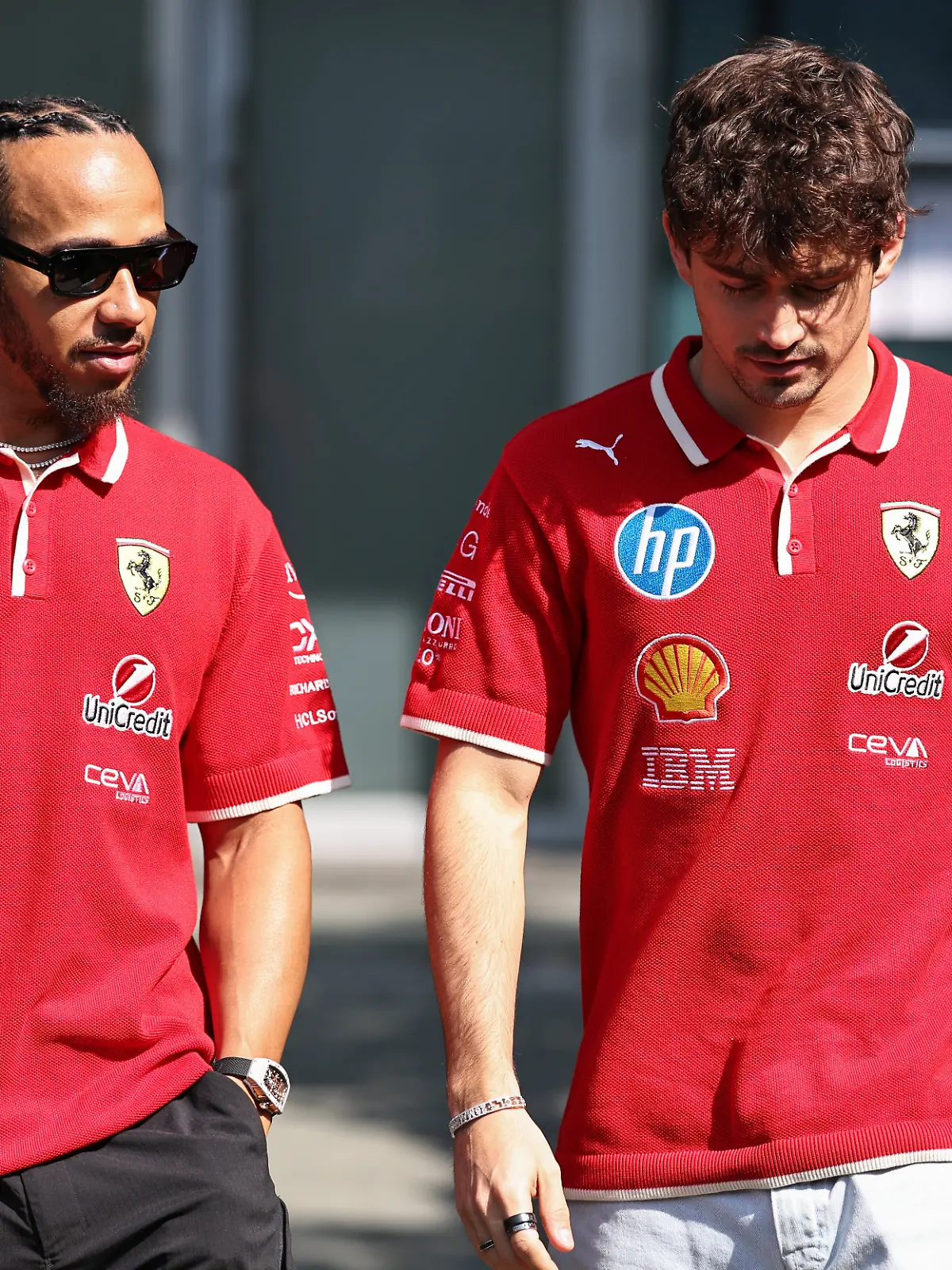 Lewis Hamilton und Charles Leclerc.