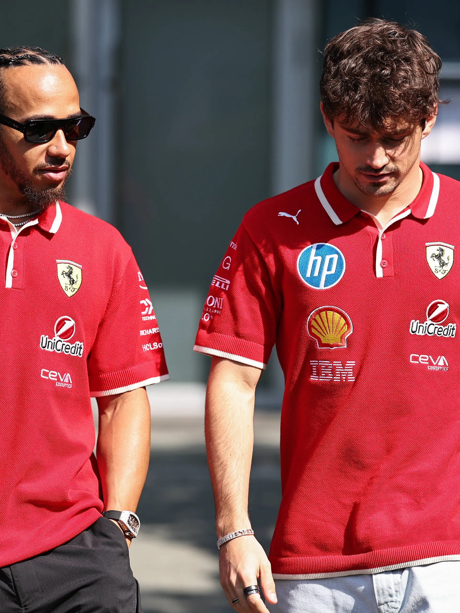 Lewis Hamilton und Charles Leclerc.