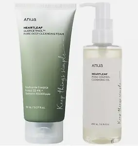 Anua Double Cleansing Duo Set (Cleansig Oil + Cleansing Foam)