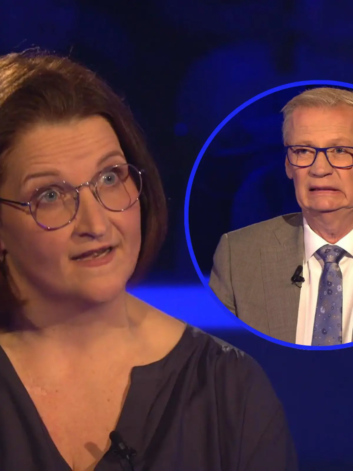 „Wer wird Millionär?”-Kandidatin Manja Graewe und Günther Jauch