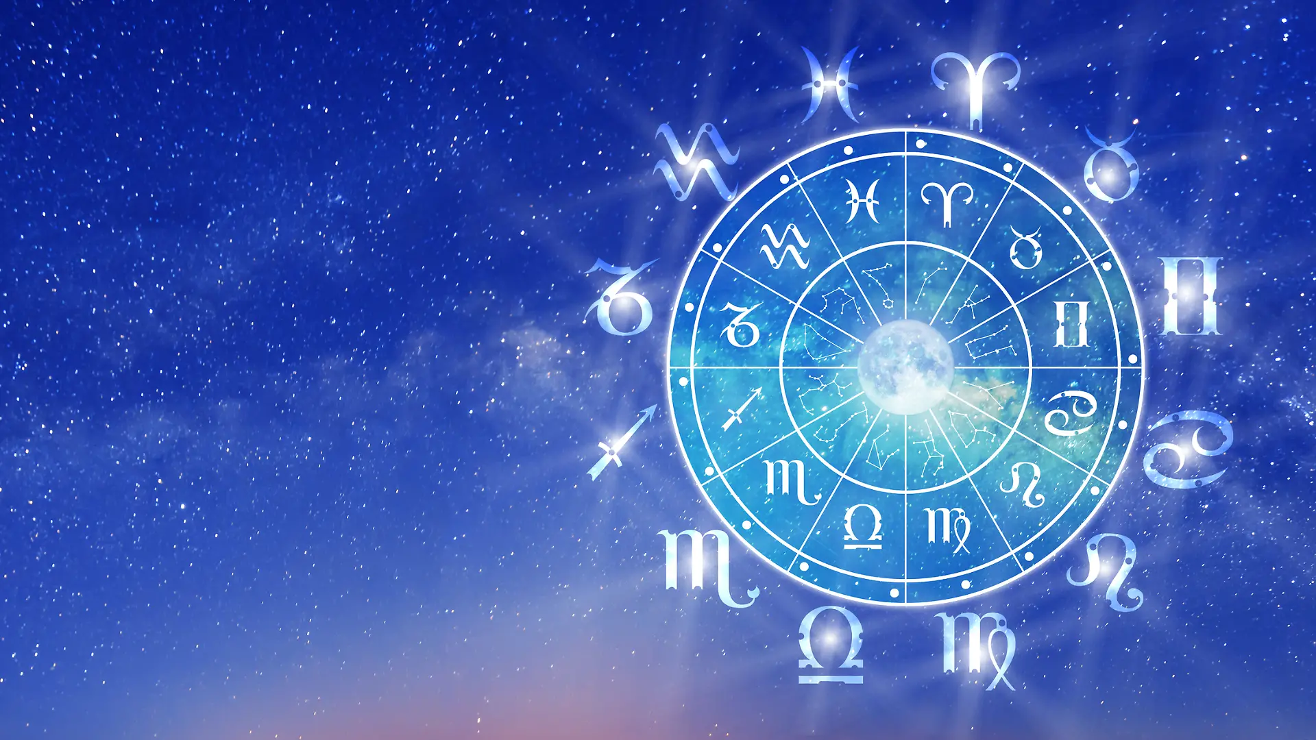 Horoskop Sternzeichen Tierkreiszeichen-Kreis