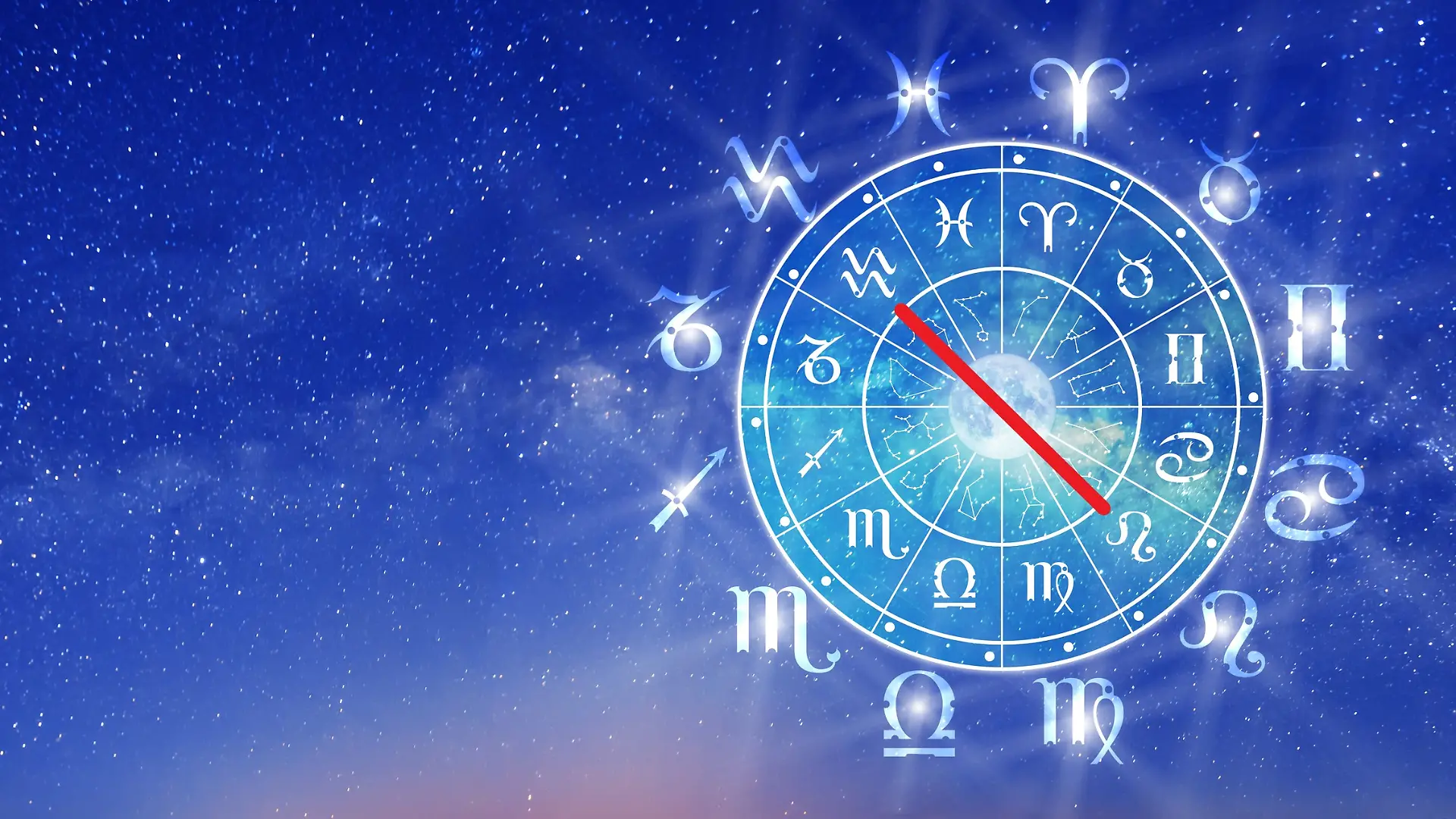 Horoskop Sternzeichen Tierkreiszeichen-Kreis 