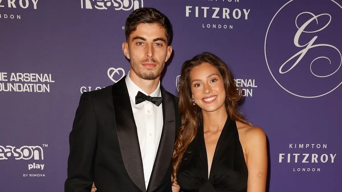 Kai Havertz mit seiner Frau Sophia.