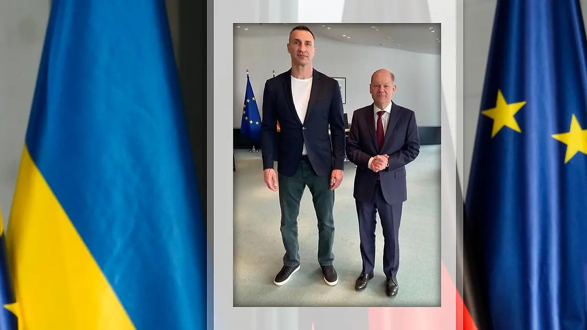Olaf Scholz trifft in Berlin den Ex-Boxweltmeister Wladimir Klitschko.