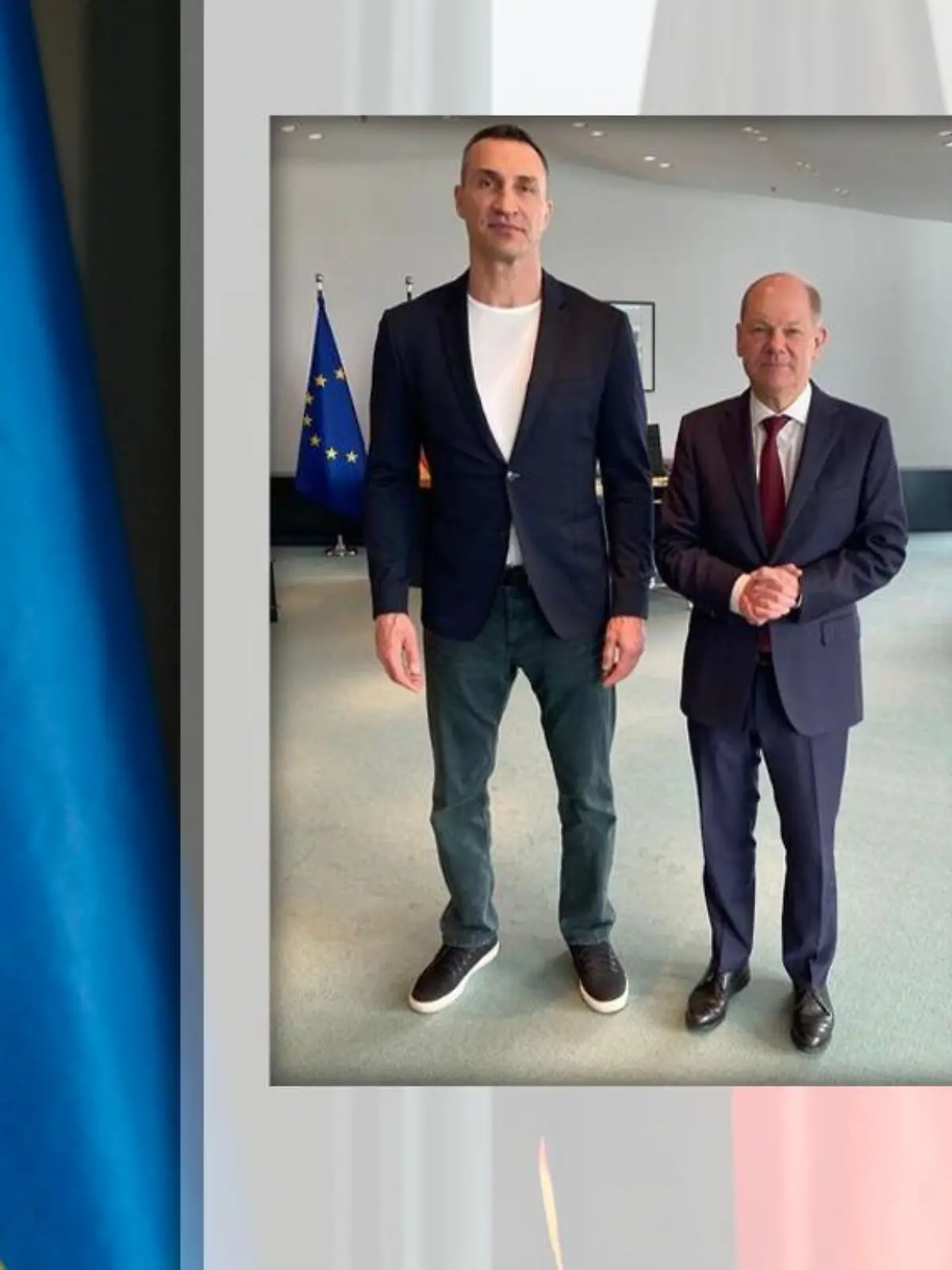 Olaf Scholz trifft in Berlin den Ex-Boxweltmeister Wladimir Klitschko.