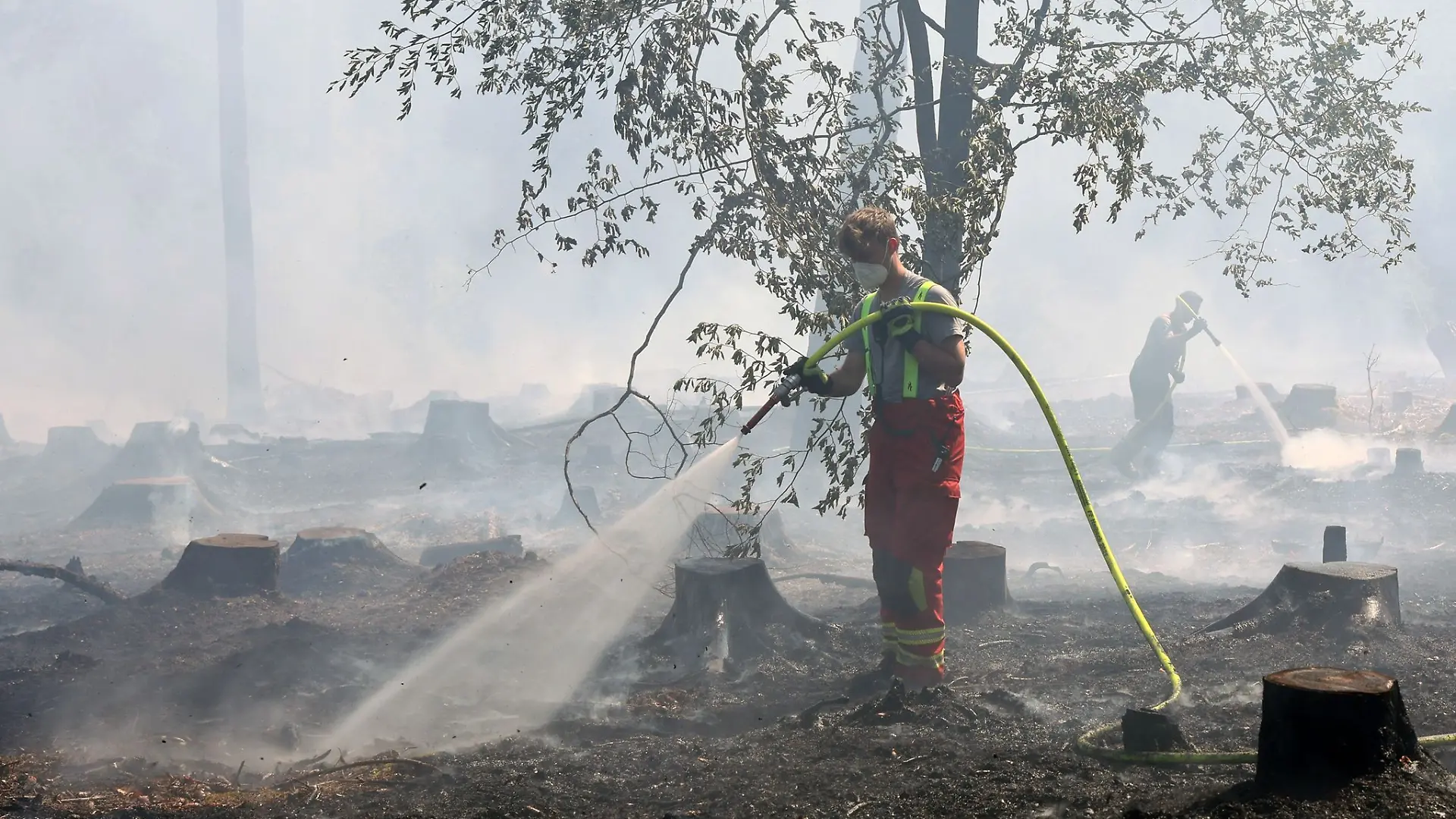 Der Angeklagte soll für diesen brennenden Wald in Unterfranken verantwortlich sein. (Archivfoto)