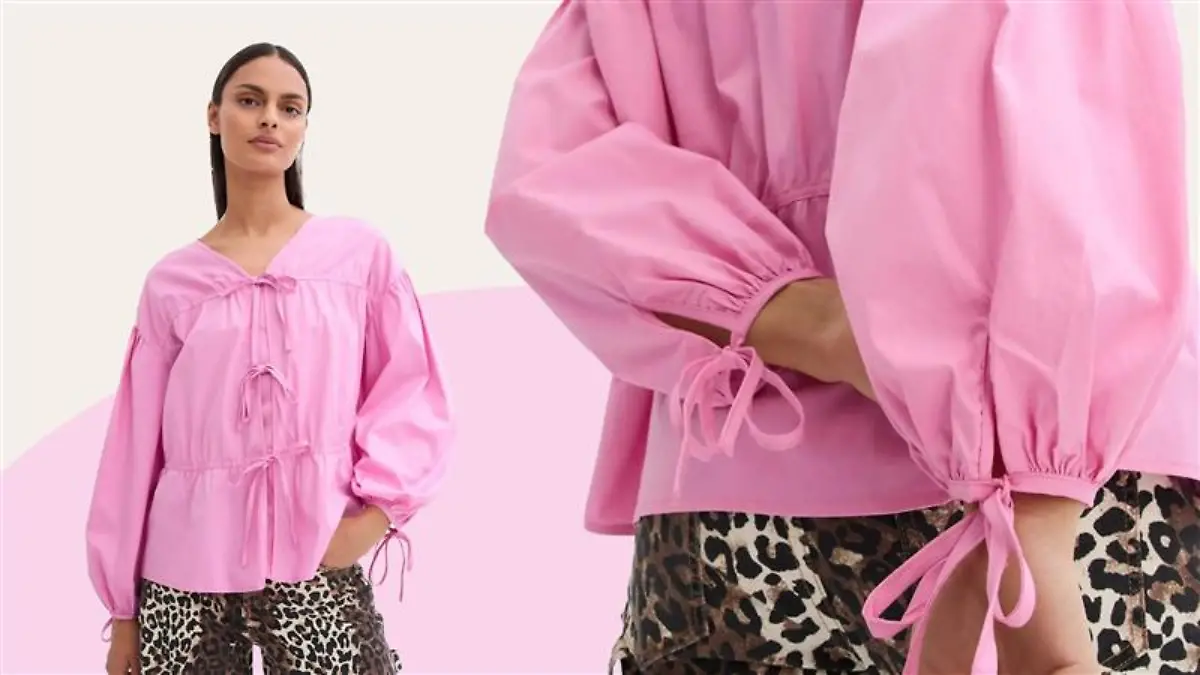 Rosa Bluse von Bonprix.