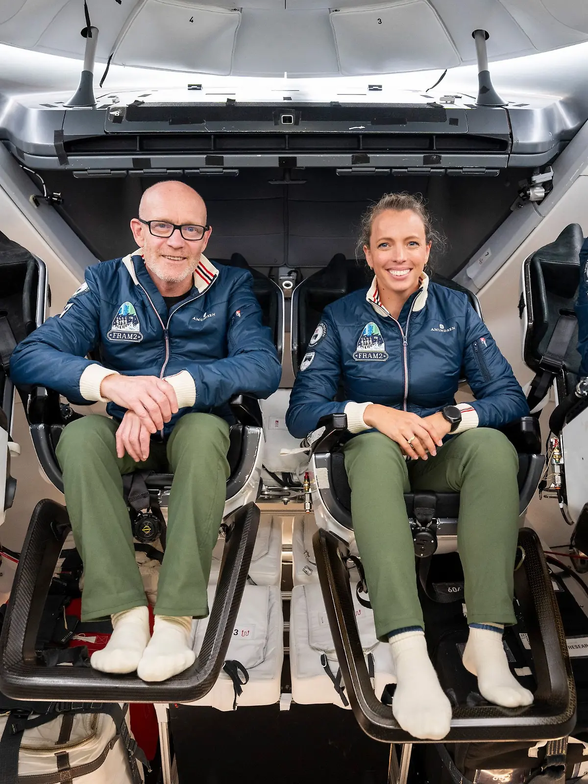 SpaceX-Crew für die Mission „Fram2”: Rabea Rogge (l-r), Eric Philips, Jannicke Mikkelsen und Chun Wang