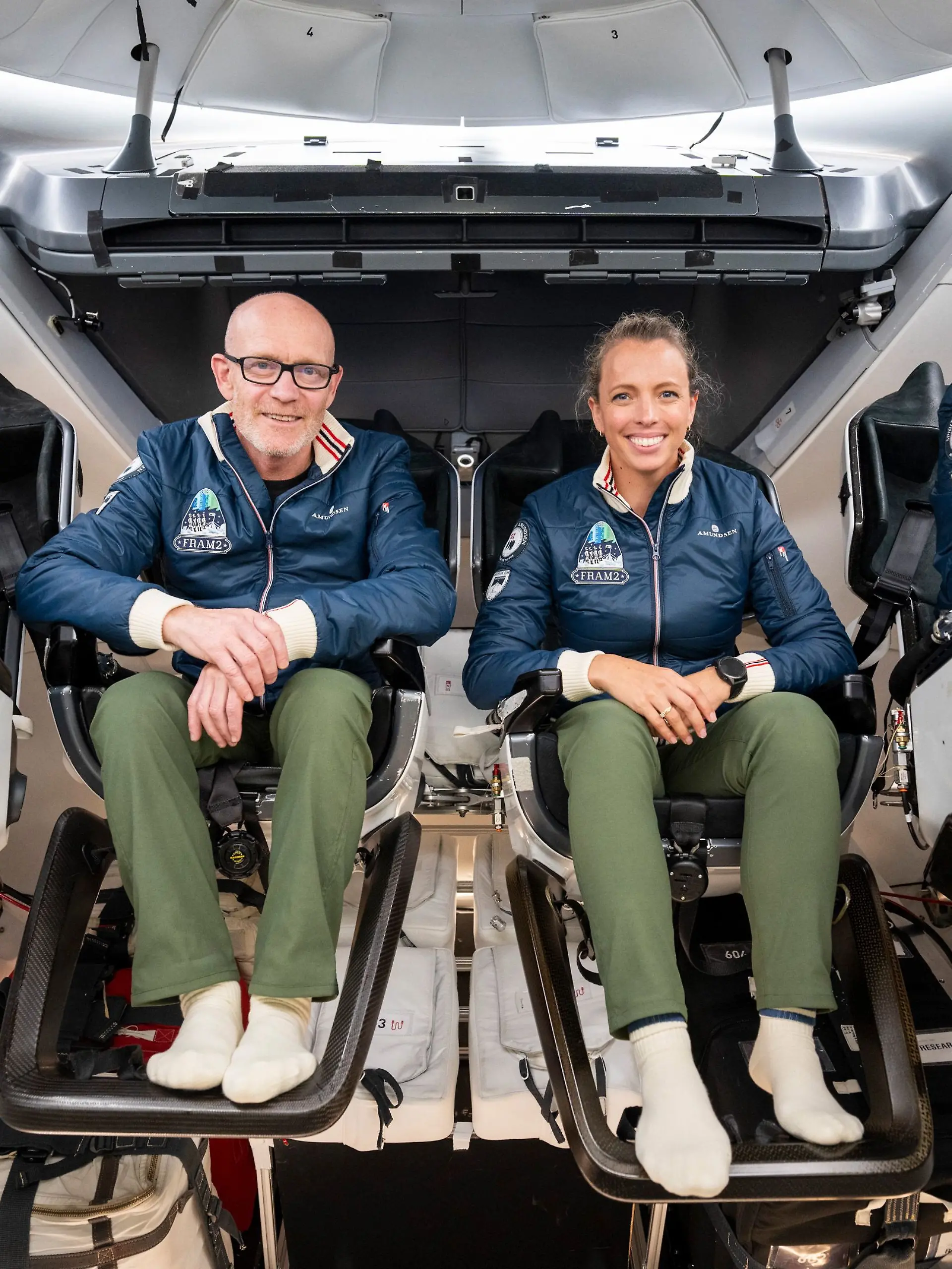 SpaceX-Crew für die Mission „Fram2”: Rabea Rogge (l-r), Eric Philips, Jannicke Mikkelsen und Chun Wang
