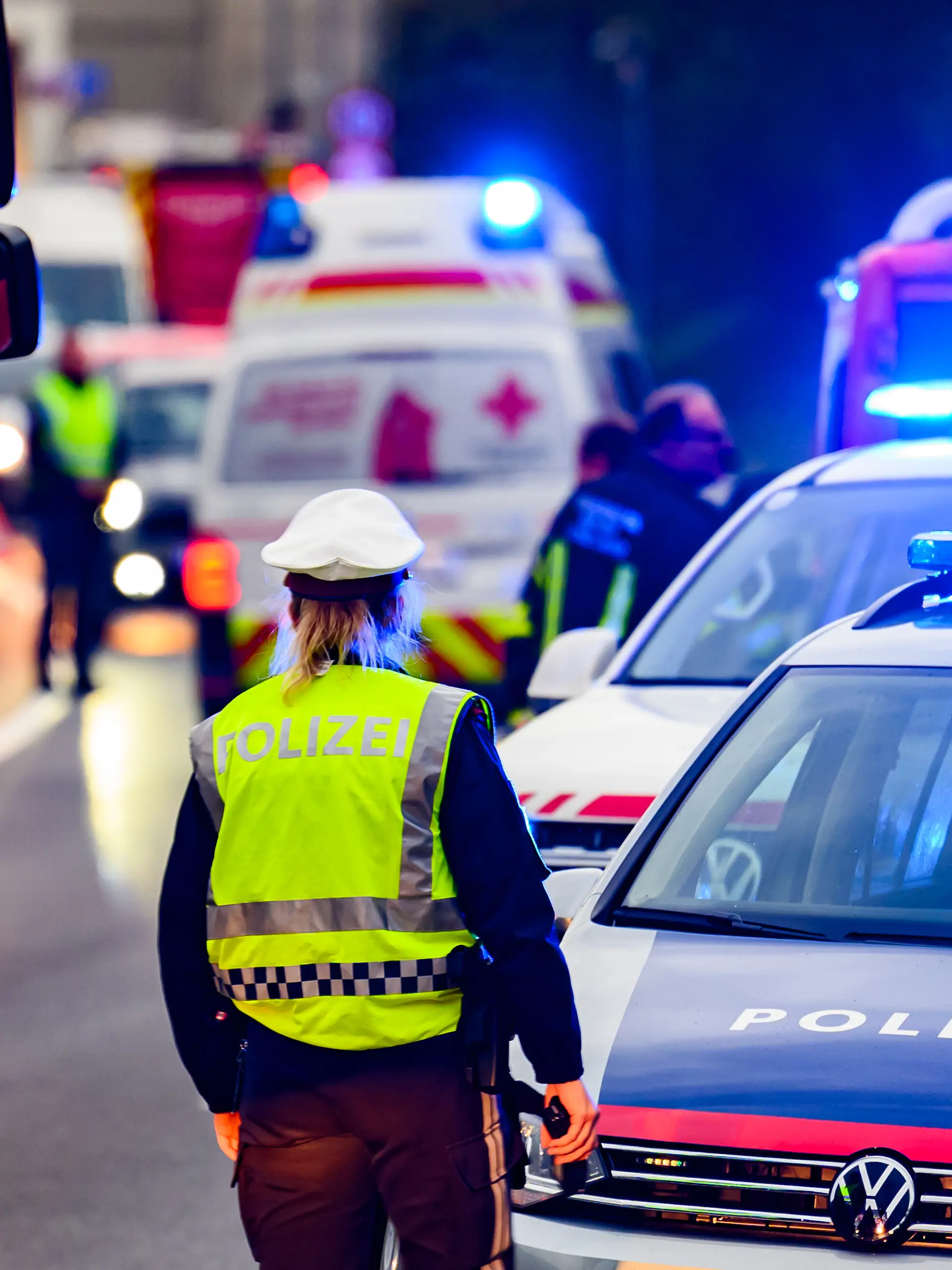 Polizeieinsatz in Österreich nach Unfall (Symbolfoto)