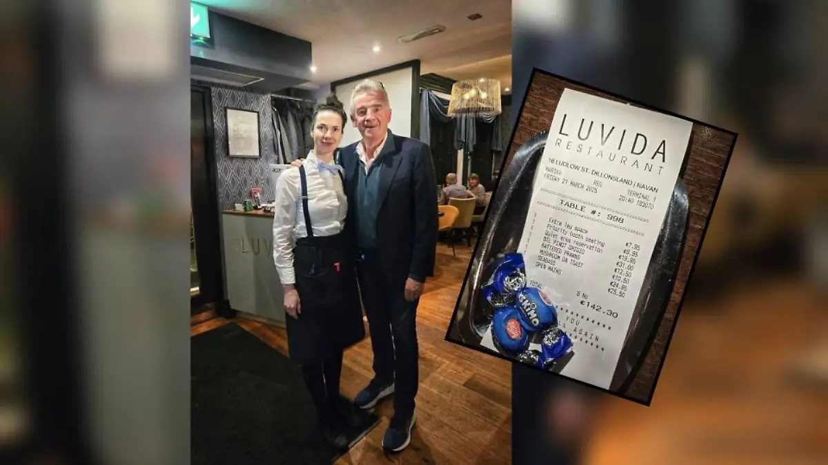 Das Restaurant „Luvida” hat den Ryanair-Chef mächtig auf die Schippe genommen.